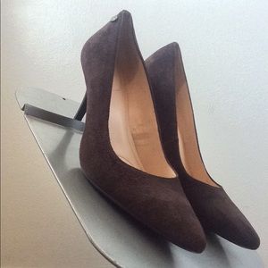 Chocolate Suede Calvin Klein Pumps “Ashley”